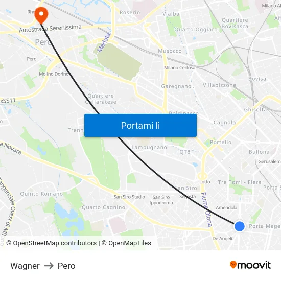 Wagner to Pero map