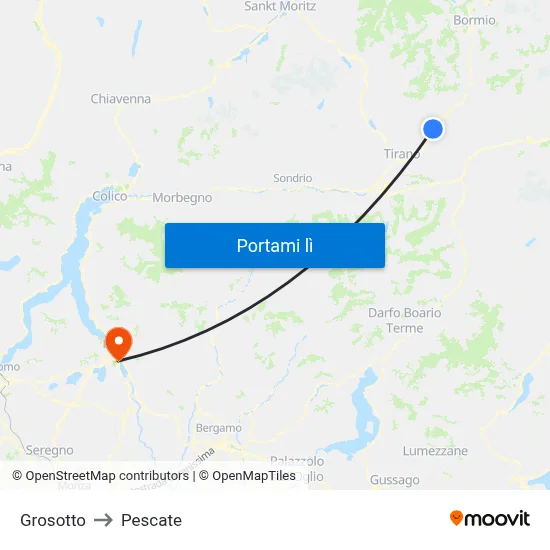 Grosotto to Pescate map