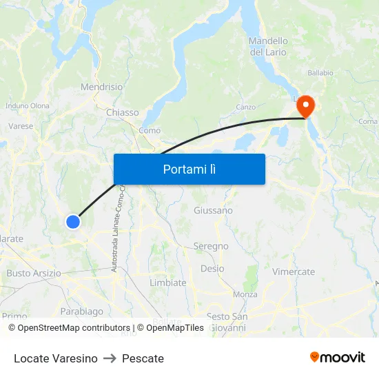 Locate Varesino to Pescate map