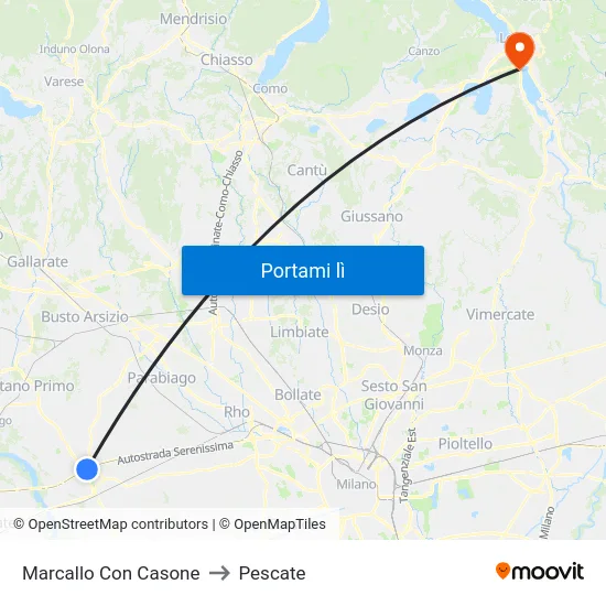 Marcallo Con Casone to Pescate map