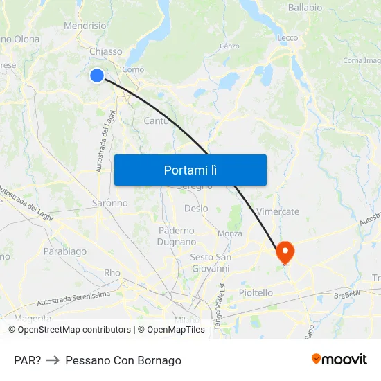 PAR? to Pessano Con Bornago map
