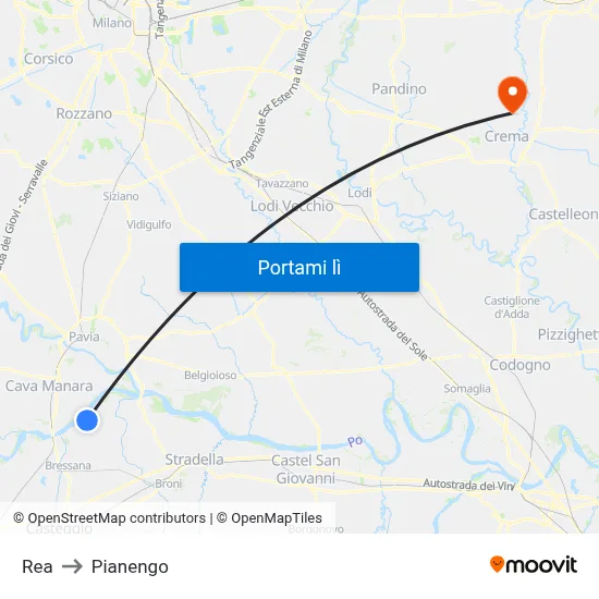 Rea to Pianengo map