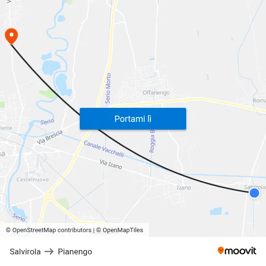 Salvirola to Pianengo map