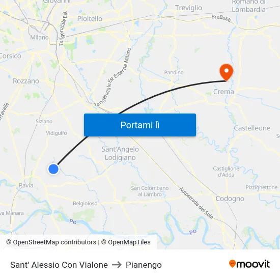 Sant' Alessio Con Vialone to Pianengo map