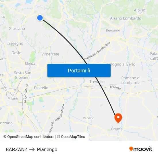 BARZAN? to Pianengo map