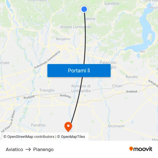 Aviatico to Pianengo map