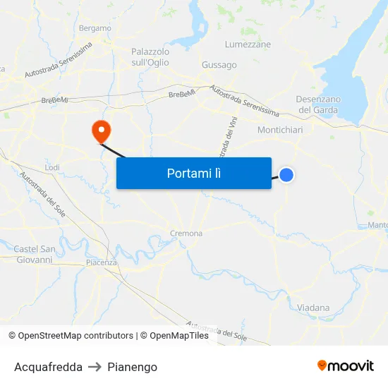 Acquafredda to Pianengo map