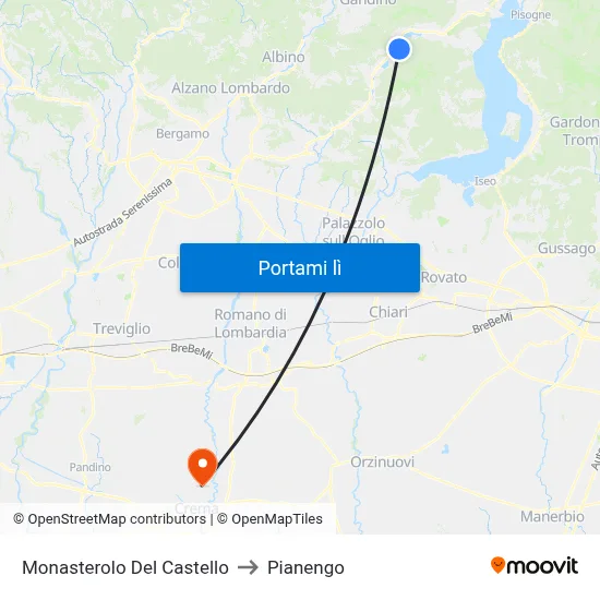 Monasterolo Del Castello to Pianengo map