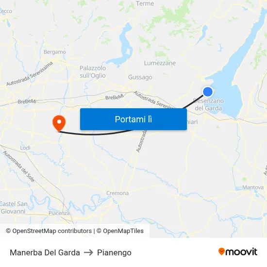 Manerba Del Garda to Pianengo map