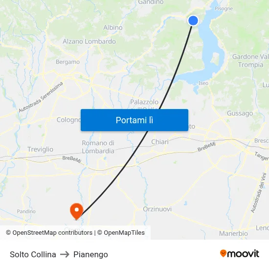 Solto Collina to Pianengo map