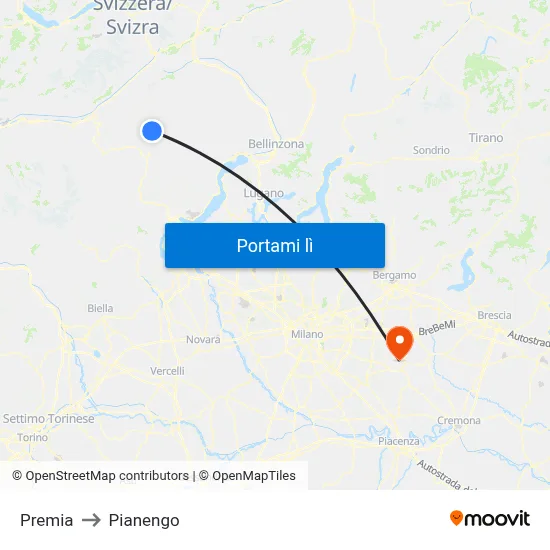 Premia to Pianengo map