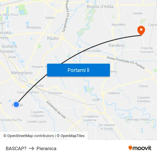 BASCAP? to Pieranica map