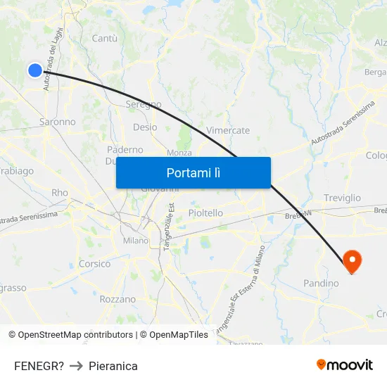 FENEGR? to Pieranica map