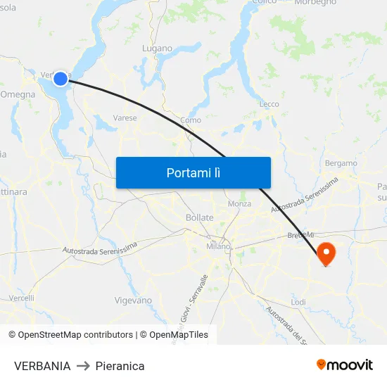 VERBANIA to Pieranica map