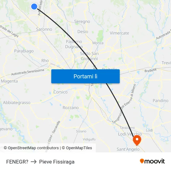 FENEGR? to Pieve Fissiraga map