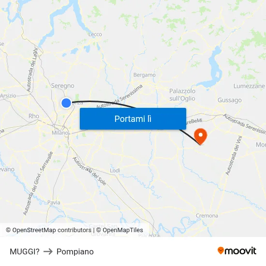 MUGGI? to Pompiano map