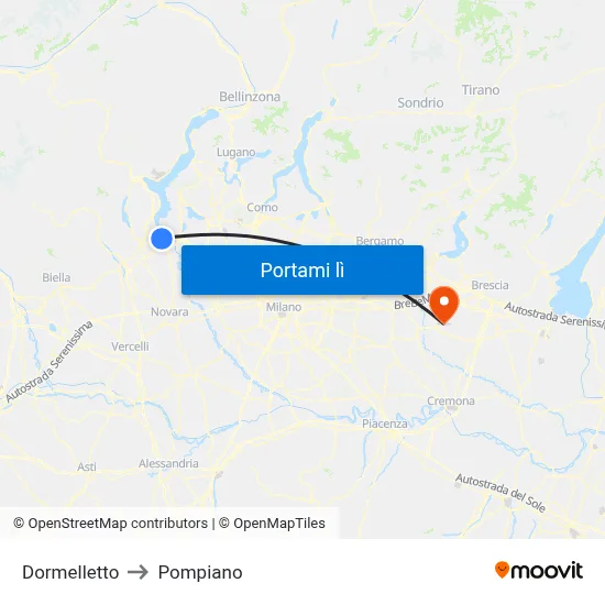 Dormelletto to Pompiano map