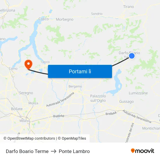 Darfo Boario Terme to Ponte Lambro map