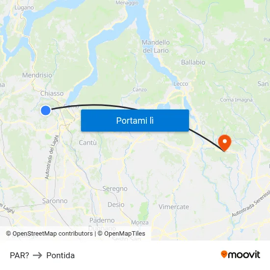 PAR? to Pontida map