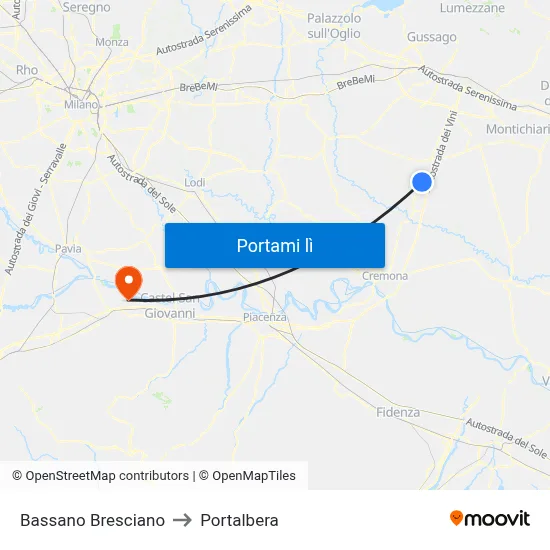Bassano Bresciano to Portalbera map