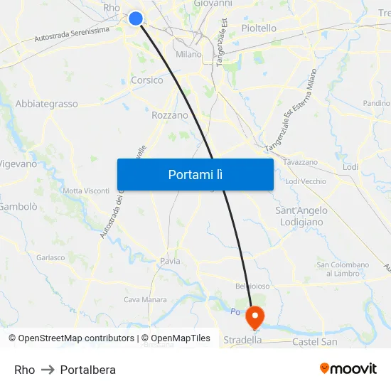 Rho to Portalbera map