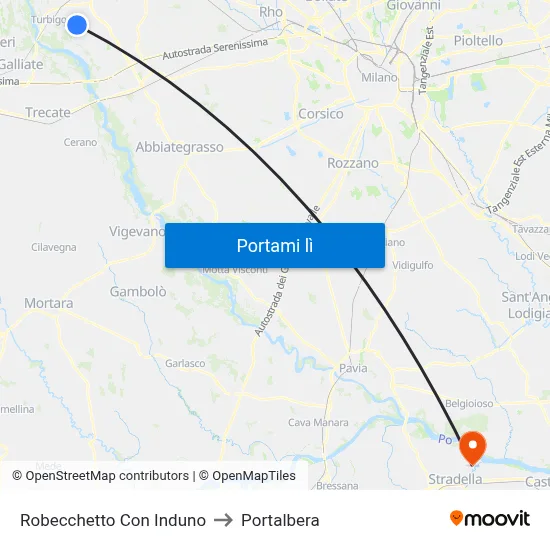 Robecchetto Con Induno to Portalbera map
