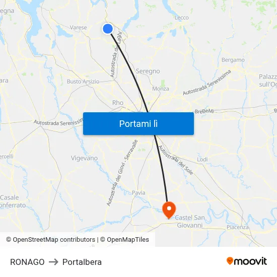 RONAGO to Portalbera map