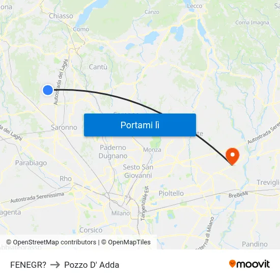 FENEGR? to Pozzo D' Adda map