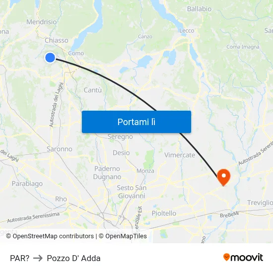 PAR? to Pozzo D' Adda map