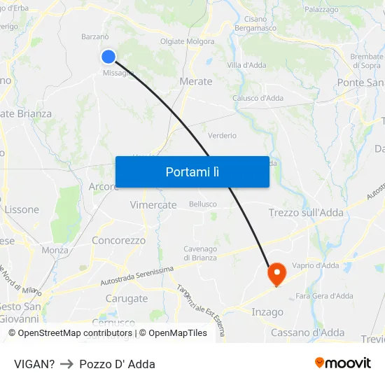VIGAN? to Pozzo D' Adda map