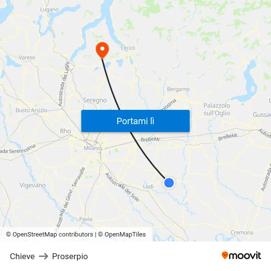 Chieve to Proserpio map