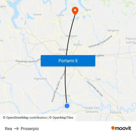Rea to Proserpio map