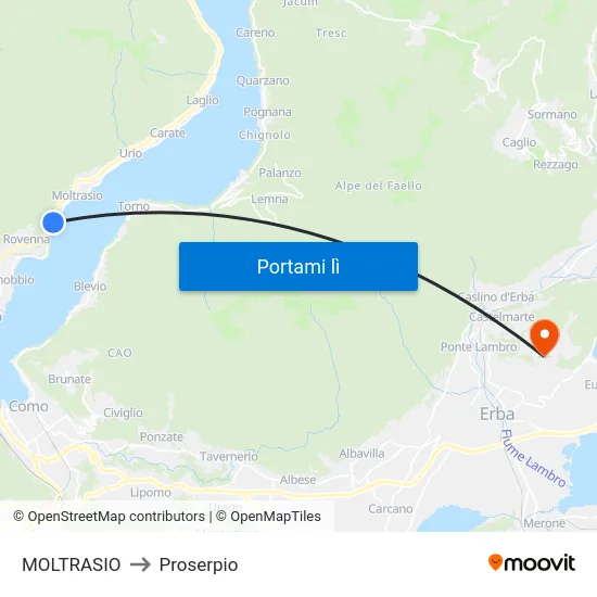 MOLTRASIO to Proserpio map