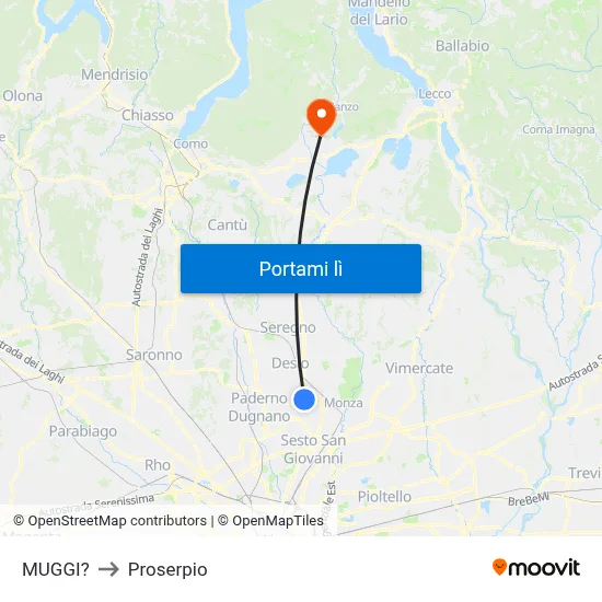 MUGGI? to Proserpio map