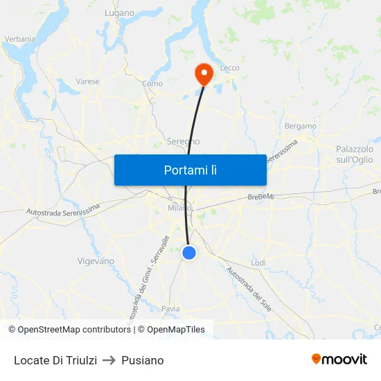 Locate Di Triulzi to Pusiano map