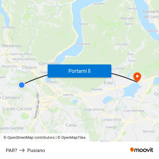 PAR? to Pusiano map