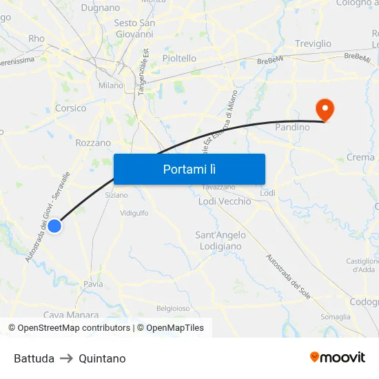 Battuda to Quintano map