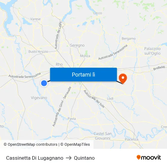 Cassinetta Di Lugagnano to Quintano map