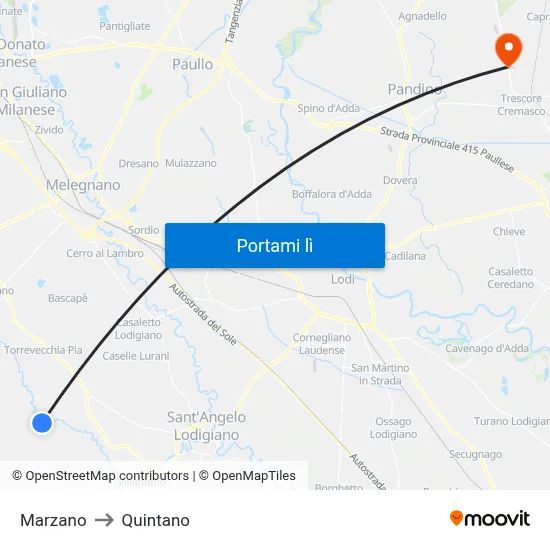 Marzano to Quintano map