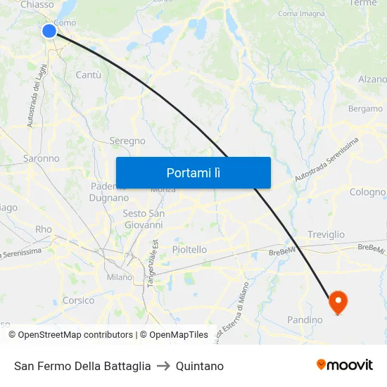 San Fermo Della Battaglia to Quintano map