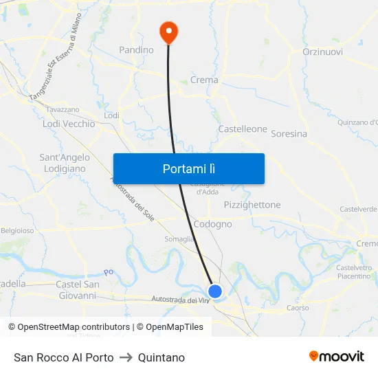 San Rocco Al Porto to Quintano map