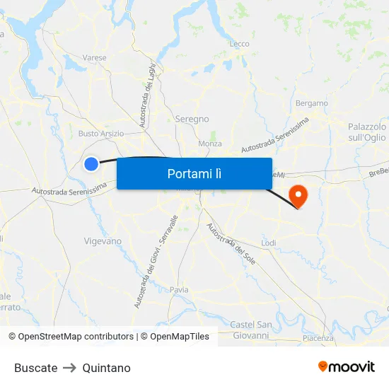 Buscate to Quintano map