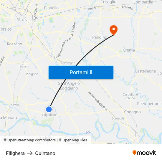 Filighera to Quintano map