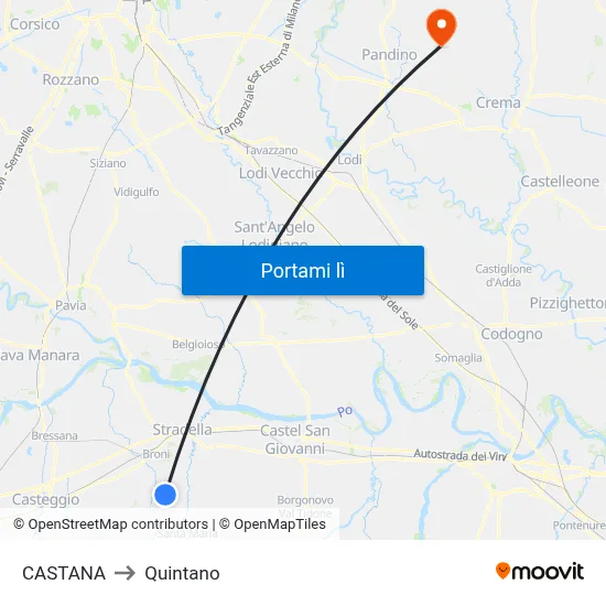 CASTANA to Quintano map