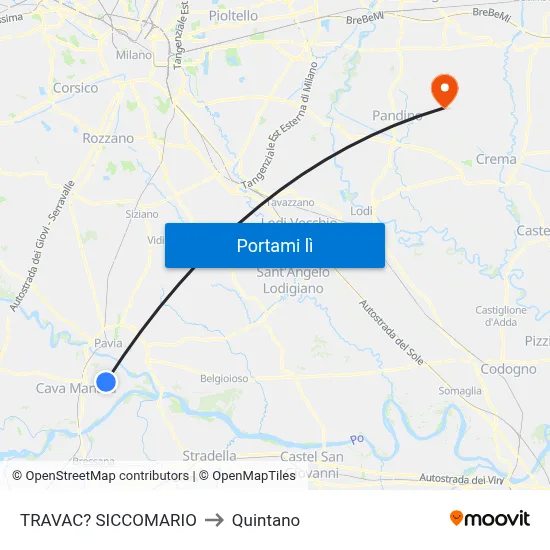 TRAVAC? SICCOMARIO to Quintano map