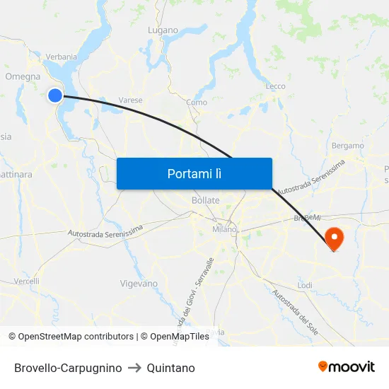 Brovello-Carpugnino to Quintano map