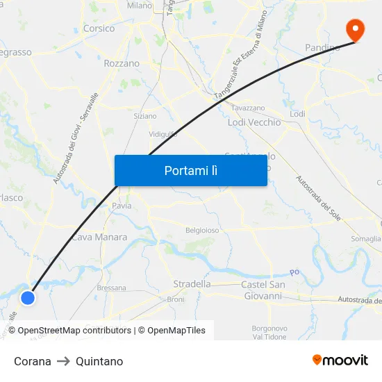 Corana to Quintano map