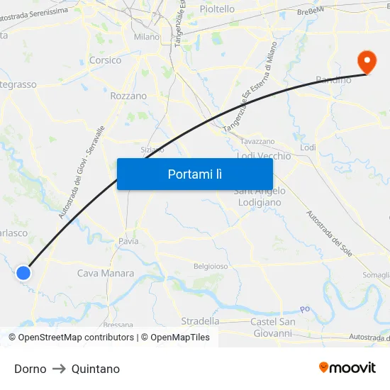 Dorno to Quintano map