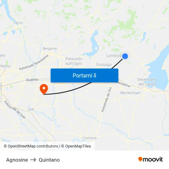 Agnosine to Quintano map