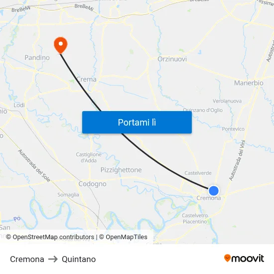 Cremona to Quintano map